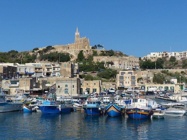 boats, port, church, gozo, harbour entrance, mgarr, gozo, gozo, gozo, gozo, gozo