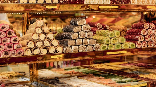pexels-photo-29298665-29298665 Assorted Turkish delight in vibrant colors on display in a shop.